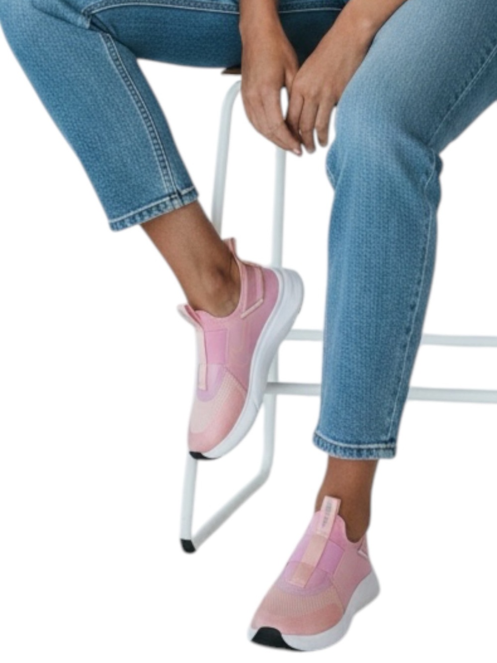 NIKE Flex Plus SE Slip-On Shoes in Pink Crimson Tint Size 7 -- PRETTY IN PINK!!!